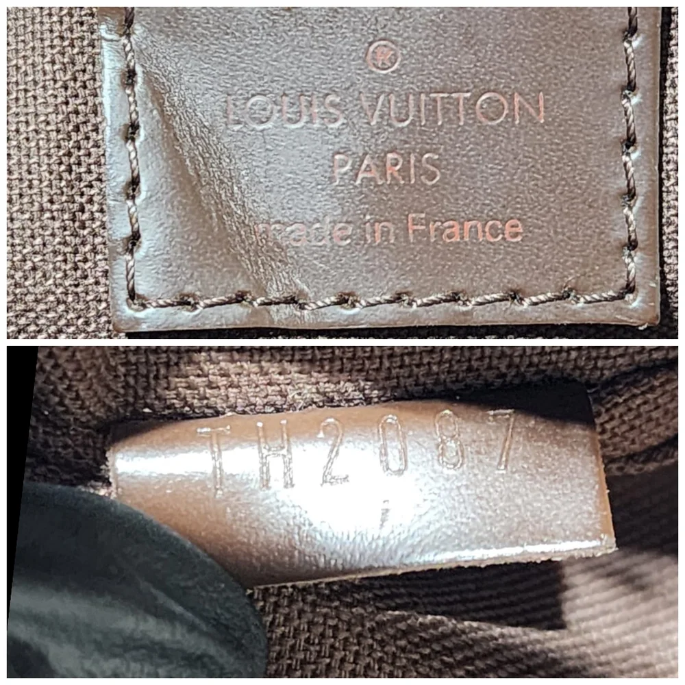 Louis Vuitton Damier Ebene Billets Macao Wristlet Brown